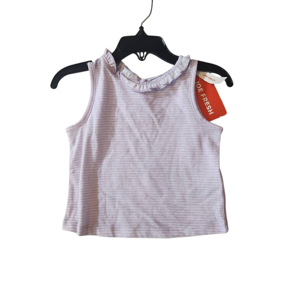 Joe Fresh Kids Light Purple Striped Tank Top Size 12-18 Months